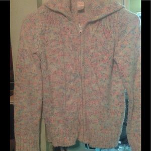 Hooded, zip up sweater by Gymboree. Girls size L